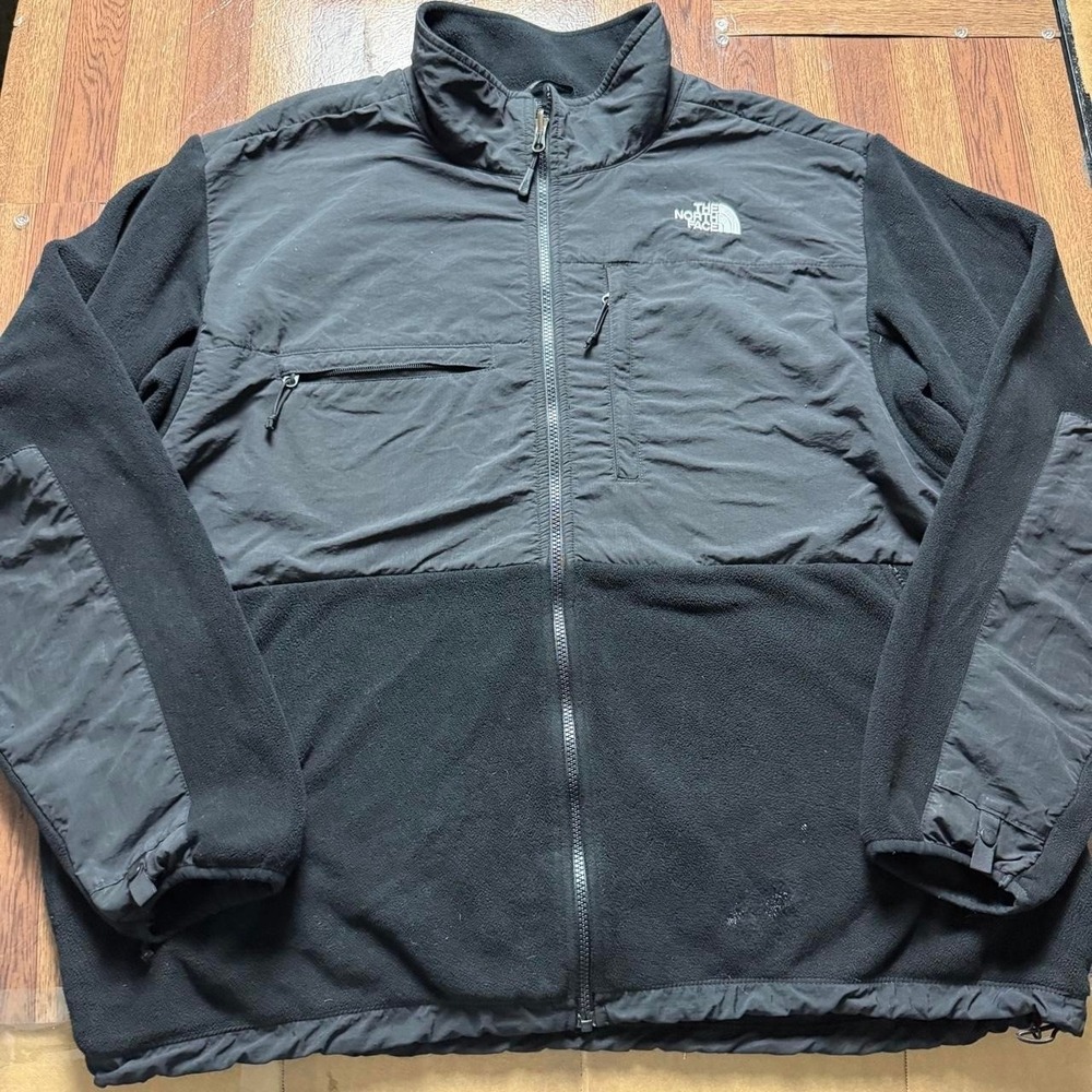 The North Face Black Grey Men's Denali Retro Fleece Jacket XXL